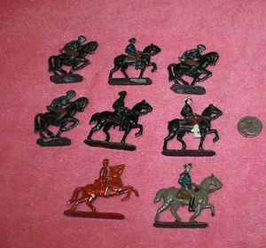 8 Vintage Lead & Metal Horse Solders 2.5” Tall - Picture 1 of 4
