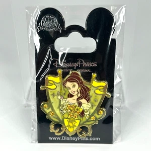 Disney Pin Collection Beauty & the Beast Belle Bejeweled Crest - New - Unopened - Picture 1 of 4