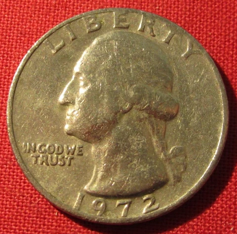 1972 P Washington Quarter - VG Very Good to VF Very Fine Cover