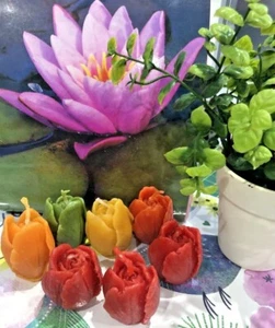 3 x Handmade 100% Natural Bee Wax Candles, UK - Picture 1 of 8