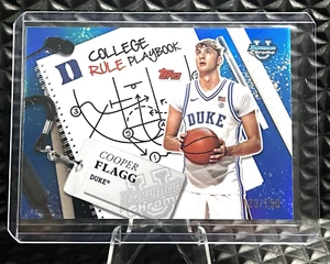 2024/25 Bowman U Chrome COOPER FLAGG #CRP-5 Blue College Rule Playbook 123/150 - Bild 1 von 3