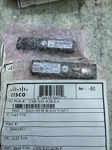 USB-X45-4GB-E 4GB USB 3rd Party For Cisco Catalyst 4500E Supervisor Engine 7-E - Picture 1 of 1