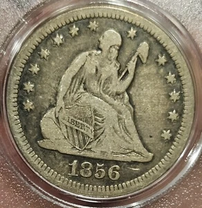 1856 O Seated Liberty Quarter 25C Ungraded Choice 90% Silver US Coin  - Picture 1 of 2