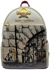 2024 Disney Parks Pirates Of Caribbean Jail Dog Keys Loungefly Backpack Bag NEW - Picture 1 of 4