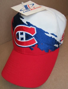 Vtg Logo Athletic SPLASH Montreal Canadiens NHL Snapback Throwback Hat NOS NEW - Picture 1 of 12