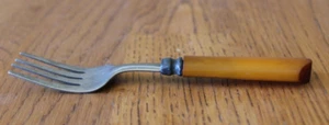 Vintage Bakelite Child's  Fork 5" Stainless Steel - Picture 1 of 4