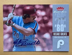 Mike Schmidt 2006 Fleer Greats Gold Auto SP AUTOGRAPH PHILLIES GREATS 14/30 - Picture 1 of 3