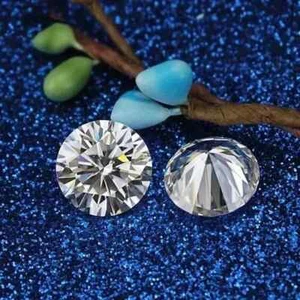 2 Pcs Lab Created Diamond 4 MM Round Excellent D Color VVS1 Clarity Certified - Picture 1 of 5