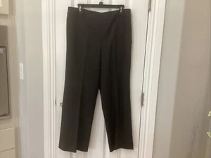 Talbots Petite 14 Dark Brown Dress Slack Pants Straight Leg  Easy Care EUC - Picture 1 of 4