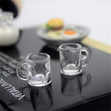4X 1/12 Dollhouse Miniature Clear Wine Glass Drink Water Cups Kitchen Accessory