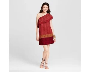  Womens /Junior Xhilaration One Shoulder Shift Dress Crushed Plum Size M, L, XXL - Picture 1 of 4