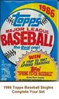 1986 cartes de baseball Topps complètent votre ensemble choisir des singles de 1 à 200 TOUS neufs-mt