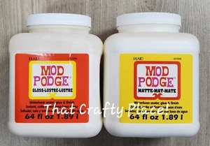 MOD PODGE (Choose from MATTE or GLOSS) Waterbase sealer glue & finish 1.89L 64oz - Picture 1 of 3