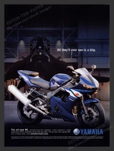 Yamaha R6 Motorcycle in Airfighter Hanger 2000s Print Advertisement Ad 2003 - Picture 1 of 1