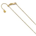 1 mm Adjustable Singapore Chain Necklace in 10K Yellow Gold, 22 Inch