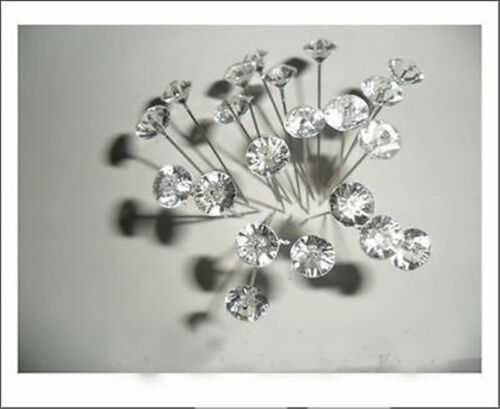 100X 1.5"Diamante Diamonte Pins Wedding Flower Bouquets Buttonholes Florist Work