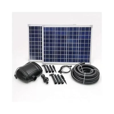 Kit Bomba Estanque Sumergible, Alimentación Solar, Batería, Gratis, Fácil Configuración, 100W Foto 1 de 4