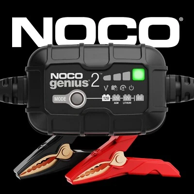 NOCO GENIUS2 6V/12V 2A Smart Battery Charger, Trickle Charger and Maintainer - Image 1 of 4
