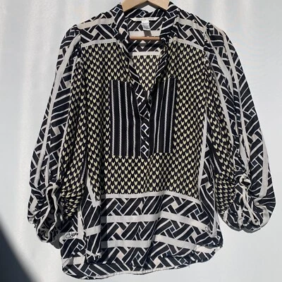 dvf diane von furstenberg 多色心形棉质丝绸半作物衬衫  — 第 1/4 张图片