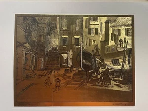 lionel barrymore gold foil print Old Boat Works - Picture 1 of 1