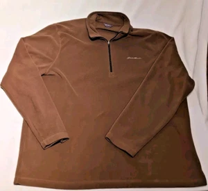 Herren XL Pull Over Long SLeeve Shirt Eddie Bauer Fleece 1/2 Zip Mock Neck - Bild 1 von 13