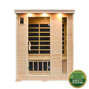 Greenland Luxury Carbon Fibre Infrared 3 Person Sauna 9 Heating Panels 2190W - Picture 1 of 13