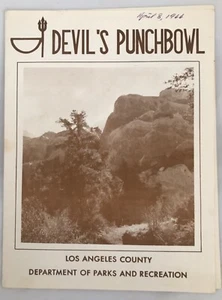 Devil’s Punchbowl Los Angeles Dept. of Parks & Recreation Pamphlet Brochure 1966 - Picture 1 of 3