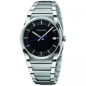 Calvin Klein Uhr K6K31143 Step Herren Edelstahl Silber Swiss Made NEU & OVP