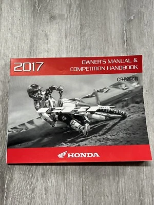 GENUINE OEM HONDA OWNERS MANUAL COMPETITION HANDBOOK 2017 CRF250R - Image 1 of 2