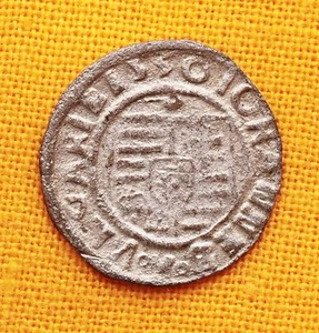 MEDIEVAL HUNGARIAN KINGDOM COIN - JOHAN SZAPOLYAI REX SILVER DENAR -1530, IB. RR - Picture 1 of 2