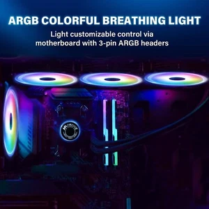 360mm CPU Water Cooler, ARGB CPU Liquid Cooler(AIO), All Intel - Picture 1 of 2