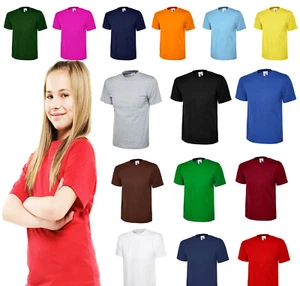 Ladies Loose Fit Summer T-Shirt Size UK 8 to 30 Plus Plain 100% Cotton Unisex - Picture 1 of 17