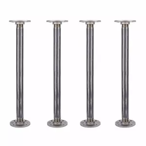 1 Zoll x 24 Zoll Runde Flansch Rohr Tischbeine - 4er-Pack - Bild 1 von 9