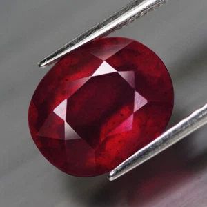 ES 4.98 ct. Rubí Natural Oval Rojo Madagascar - Imagen 1 de 3