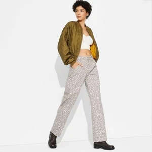 Women's Mid-Rise 90's Relaxed Straight Pants - Wild Fable - Picture 1 of 6