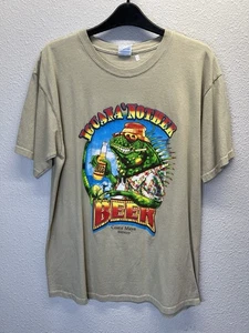 Iguana Another Beer Grafik T-Shirt Costa Maya Mexiko Beige Größe L - Bild 1 von 4