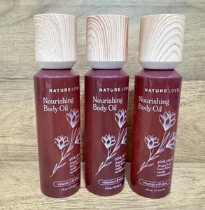 Lote de 3 aceites corporales nutritivos Nature Love - nube rosa - 6 fl oz cada uno - Imagen 1 de 4