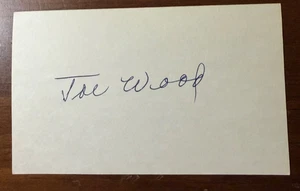Smoky Joe Wood Signed Index Card 3x5 1908 Boston Red Sox Deceased 1985 - Picture 1 of 1