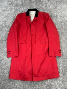 Brooks Brothers Black Fleece Overcoat Mens BB4 XL Red Cotton 2007 - Picture 1 of 14