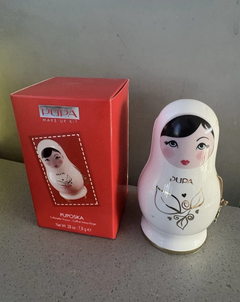 Pupa Puposka Make Up Kit Babushka Bianco Da Collezione Raro - Immagine 1 di 4
