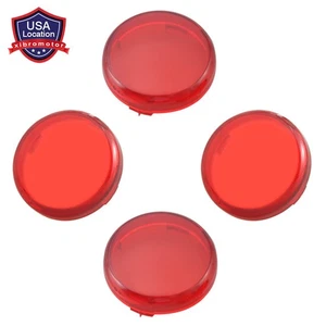2" Turn Signal Lens Light Cover Guard ABS For Harley Touring Softail Dyna 4PCS - Picture 1 of 12