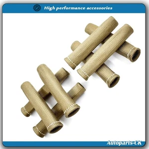 BROWN 1800° SPARK PLUG WIRE BOOTS HEAT SHIELD PROTECTOR SLEEVE BASALT FIBRE - Picture 1 of 7