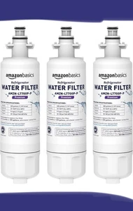 Pack de 3 filtres à eau de remplacement pour réfrigérateur LG LT700P, filtration premium - Photo 1/7
