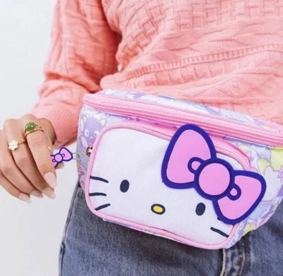 Hello Kitty & Friends X IGLOO Fanny Pack Cooler Bag Pastel Rainbow Free Shipping - Image 1 of 4