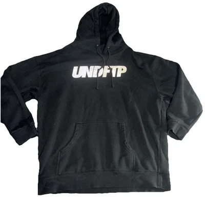 FTP X Undefeated Hoodie Mens XL Black Sweatshirt Spellout UNDFTP Logo Sweater 3M - Image 1 of 4