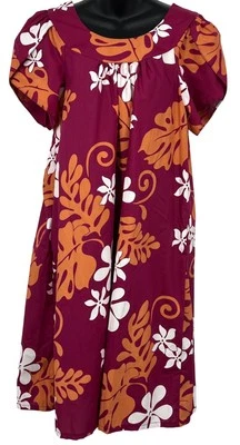 Y Not Hawaii Aloha Floral Size Large L Muumuu Shift Casual Resort Wear Red New - Image 1 of 4