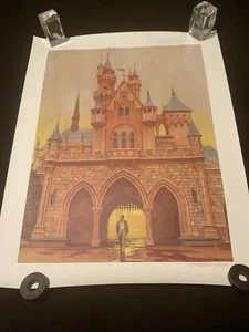 1985 Walt Disney Footsteps,Disneyland Castle,Signed Charles Boyer, Numbered,Coa - Picture 1 of 13
