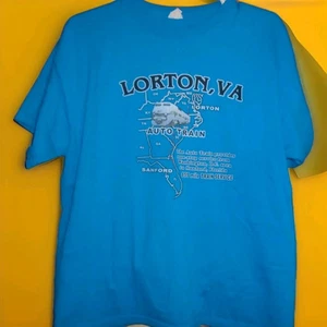 LORTON VIRGINIA AUTO TRAIN MENS TSHIRT ADULT SIZE IN GOOD CONDITION - Picture 1 of 4