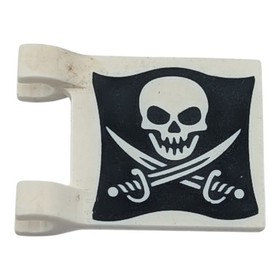 LEGO Black/White Flag 2335pb130 Piece 2x2 Pirate Set 70409 70412 70411