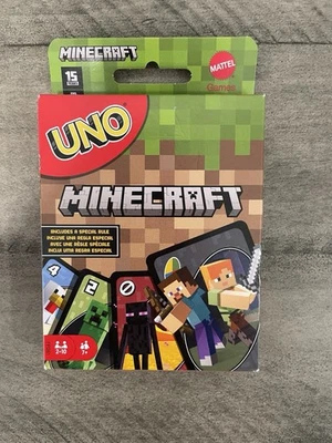 UNO Minecraft Card Game by Mattel – 112 Cards Complete 1-Pack Family Fun - Image 1 of 4